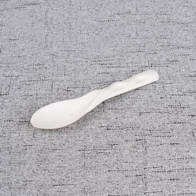 White bagasse spoon - Warmpack