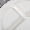 bagasse 9 inch 3 div round-plate - Warmpack