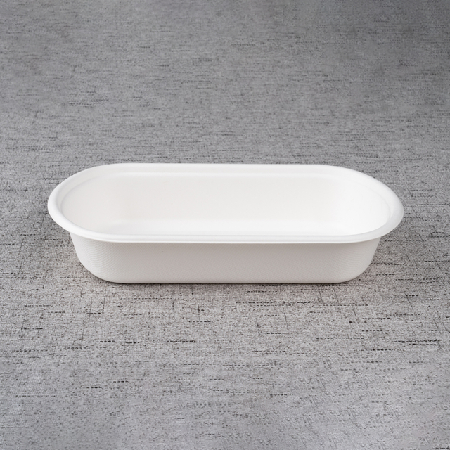 800ml Bagasse oval lunch box - Warmpack