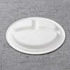 bagasse 10 inch 3 div round plate - Warmpack