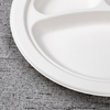 bagasse 9 inch 3 div round-plate - Warmpack