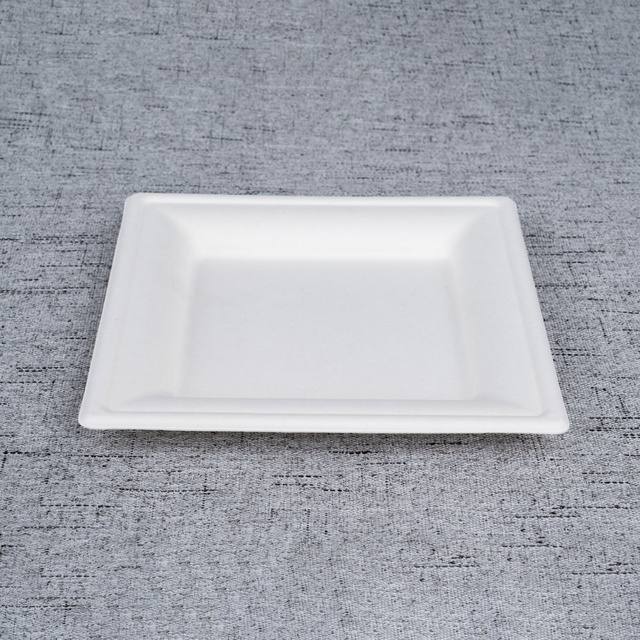 16cm Square Sugarcane Bagasse Plate - Warmpack