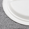 bagasse 9 inch 3 div round-plate - Warmpack