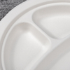 bagasse 9 inch 3 div round-plate - Warmpack
