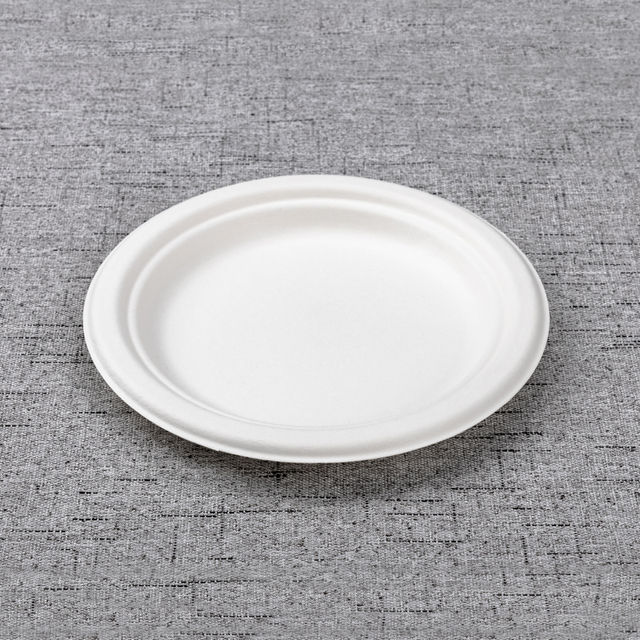 bagasse 7 inch round plate - Warmpack