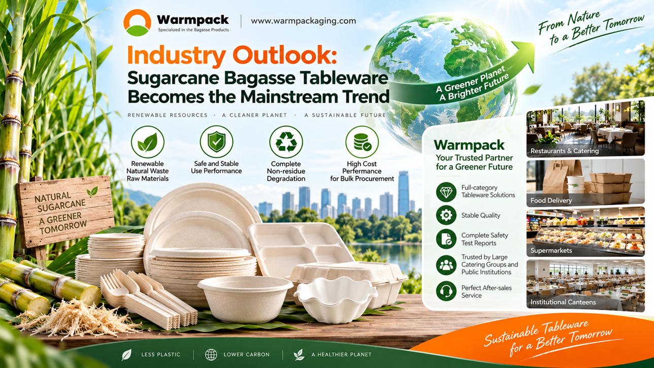 Industry Outlook Sugarcane Bagasse Tableware Becomes the Mainstream Trend - Warmpack.png