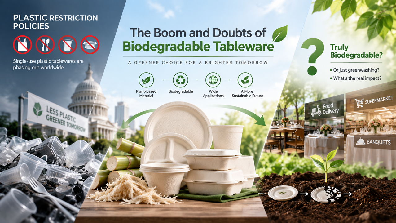 Are Sugarcane Bagasse Tablewares Truly Eco-friendly? A Full Lifecycle Analysis from Raw Materials to Degradation