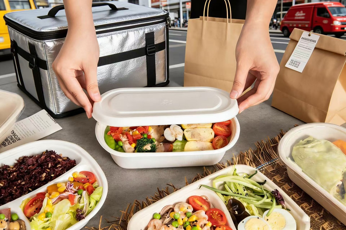 Bagasse Lunch Box for Takeout & Delivery Services