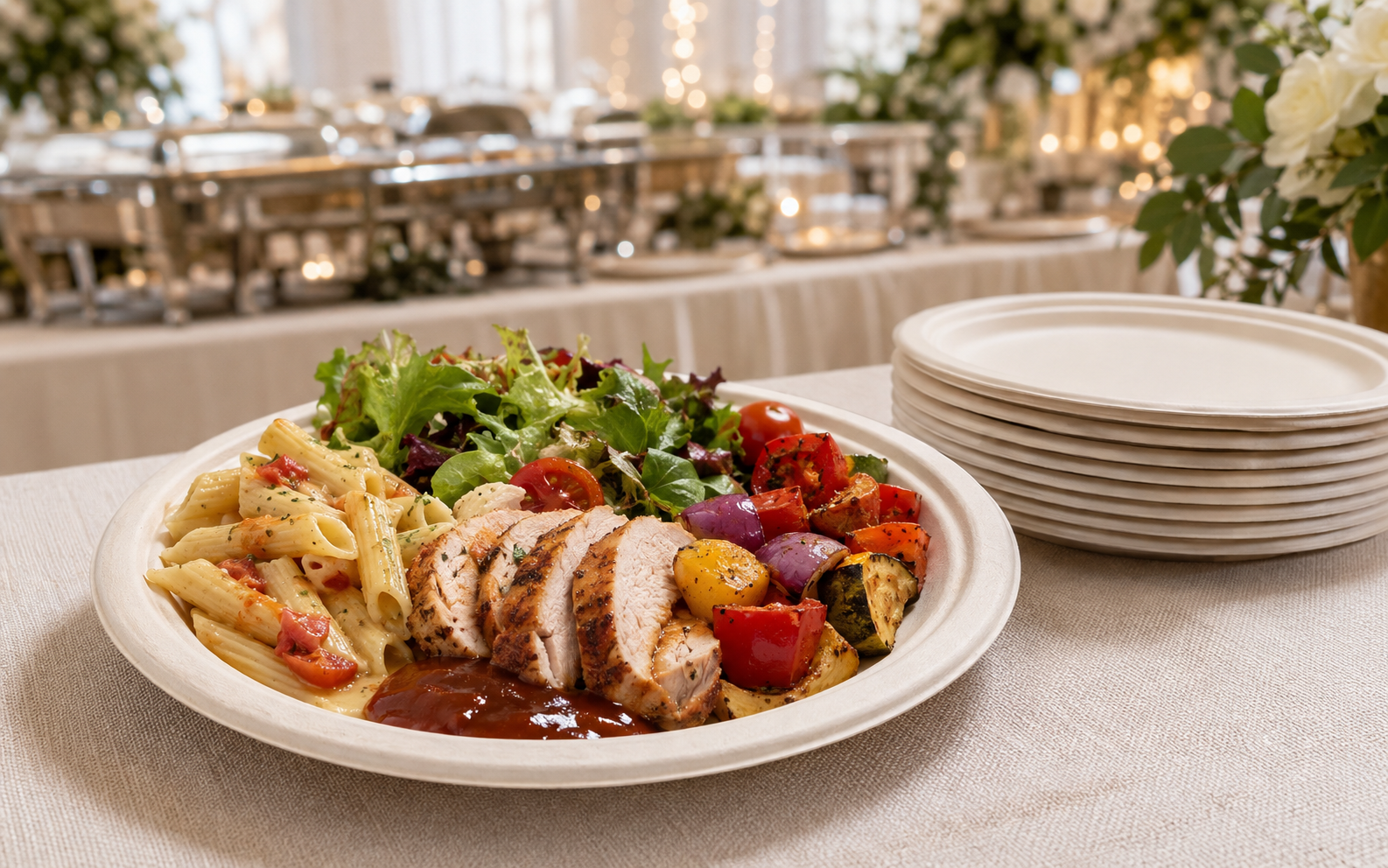  Compostable Plate Suitable for Catering and Events
