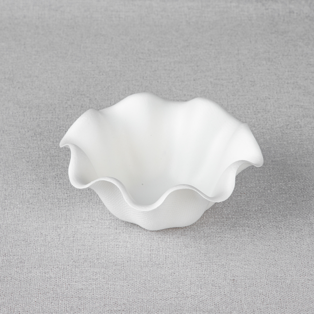 Bagasse Ice Cream Bowl (Wavy Rim)